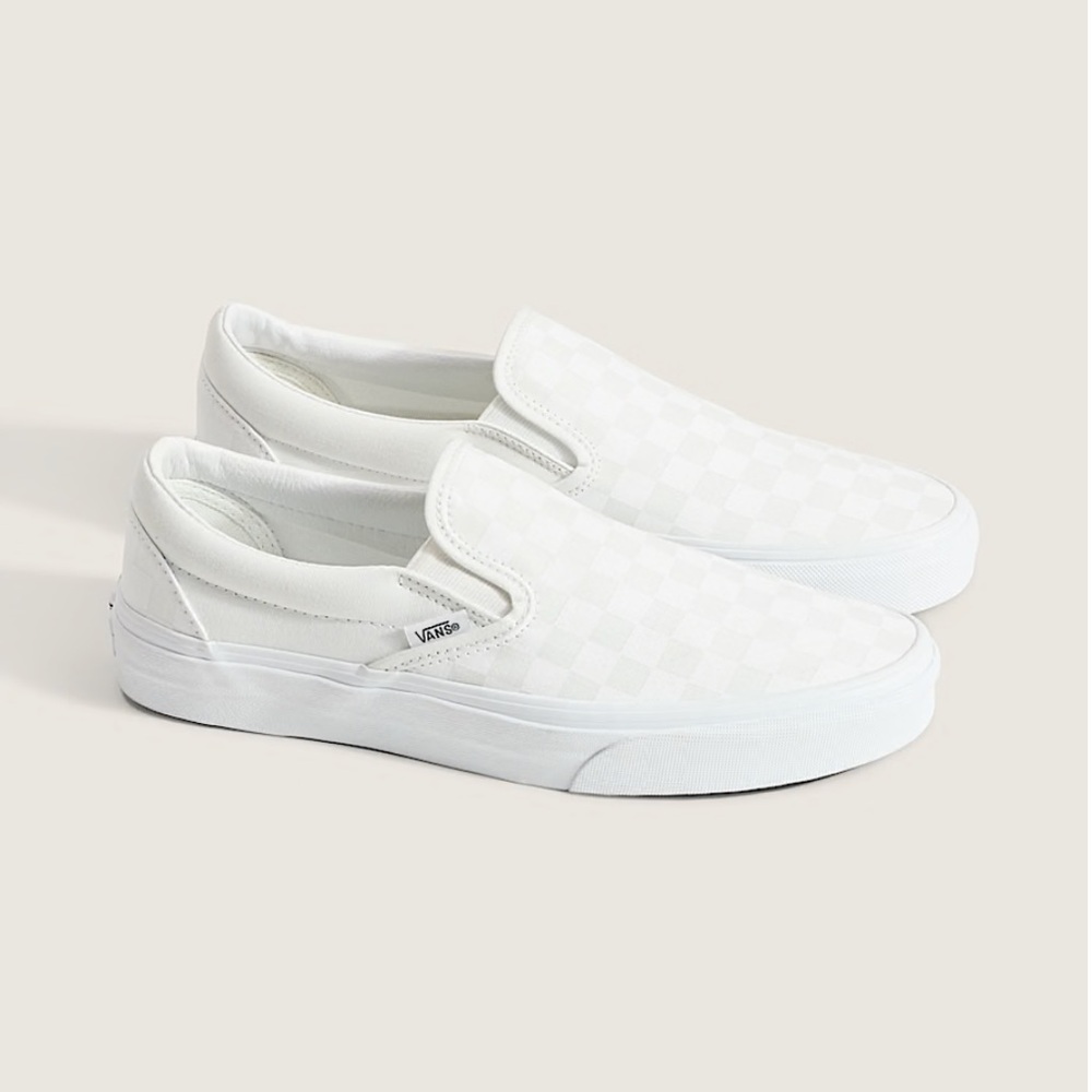 Vans White Slip-On Sneakers